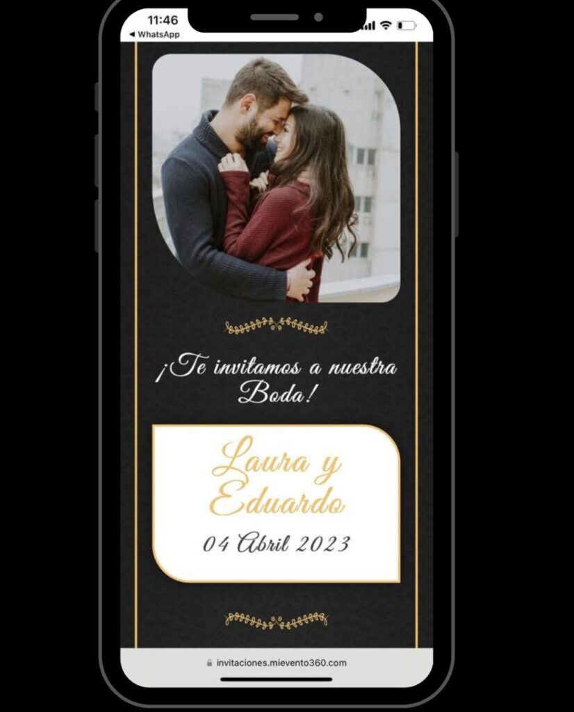 Invitación digital de boda