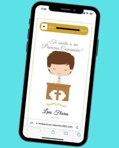 Invitaciones digitales de bautizo