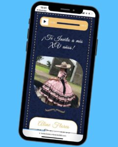 invitación digital de XV Años