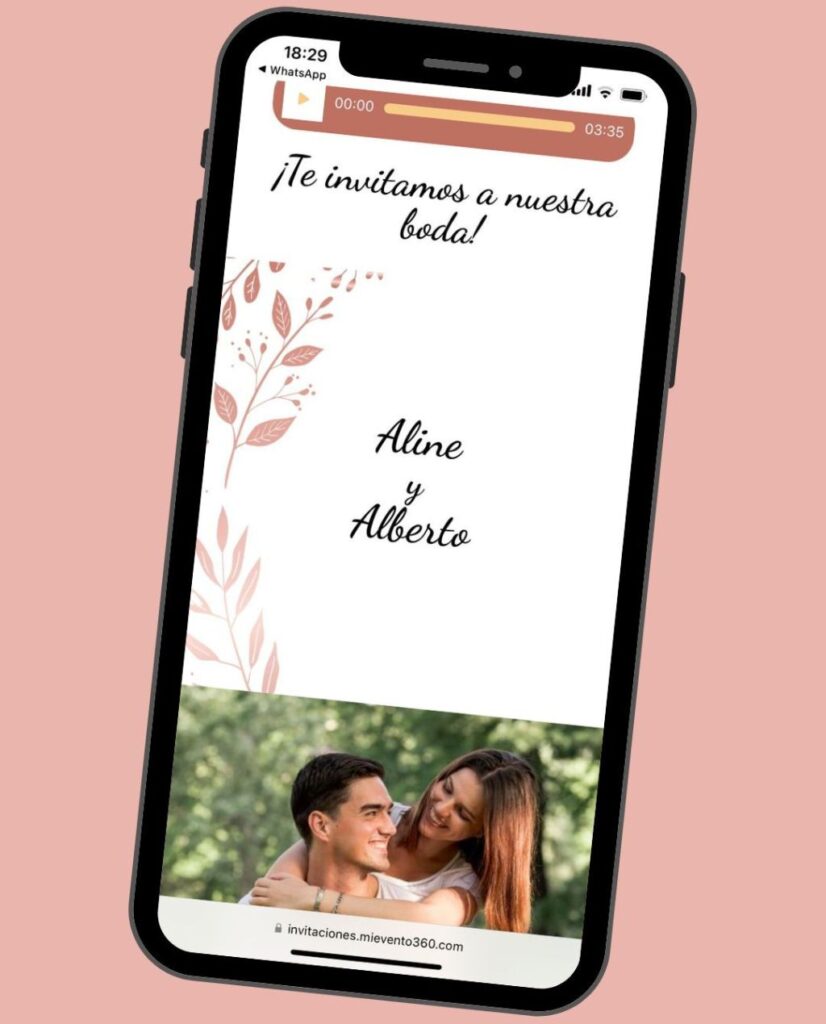 Invitación digital para boda