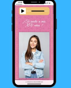 invitaciones digitales de 15 años